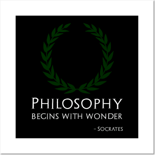 Ancient Greek Philosopher Socrates Quote On Philosophy Posters and Art